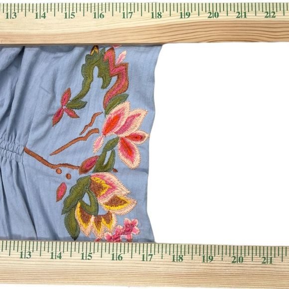 Anthropologie Samant Chauhan Embroidered Maxi Dress Size M - Picture 8 of 11